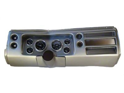 El Camino Instrument Cluster Panel, Aluminum Finish, With Carbon Fiber Series Gauges, 1968