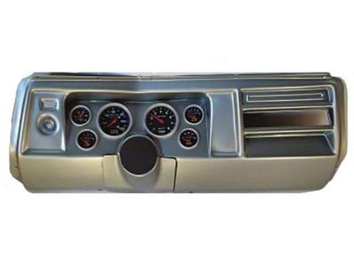 El Camino Instrument Cluster Panel, Aluminum Finish, With Phantom Gauges, 1969