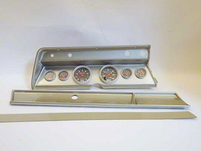 El Camino - Instrument Cluster Panel, Aluminum Finish, With Sport Comp Gauges, 1966