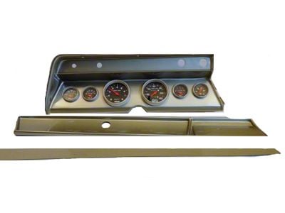 El Camino Instrument Cluster Panel, Aluminum Finish, With Sport Comp Gauges, 1967