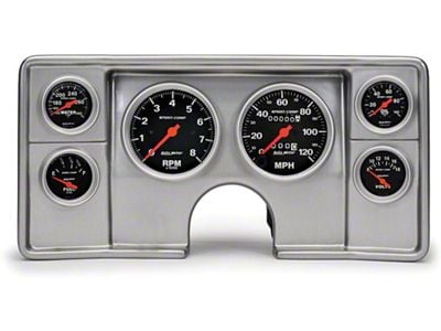 El Camino Instrument Cluster Panel, Aluminum Finish, With Sport Comp Gauges, 1982-1987