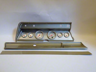 El Camino - Instrument Cluster Panel, Aluminum Finish, With Ultra-Lite Gauges, 1967