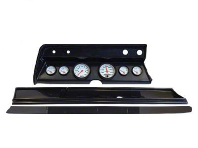 El Camino Instrument Cluster Panel, Black Finish, With Ultra-Lite Gauges, 1966