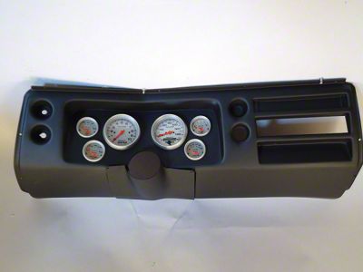 El Camino - Instrument Cluster Panel, Black Finish, With Ultra-Lite Gauges, 1968