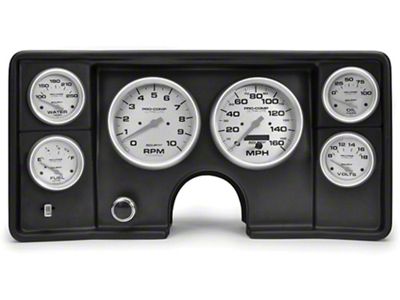 El Camino Instrument Cluster Panel, Black Finish, With Ultra-Lite Gauges, 1978-1981