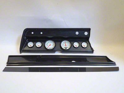 El Camino - Instrument Cluster Panel, Carbon Fiber Finish, With Phantom Gauges, 1966