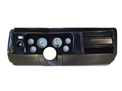 El Camino Instrument Cluster Panel, Carbon Fiber Finish, With Phantom Gauges, 1969