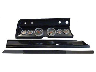 El Camino Instrument Cluster Panel, Carbon Fiber Finish, With Sport Comp Gauges, 1967