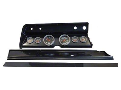 El Camino Instrument Cluster Panel, Carbon Fiber Finish, With Ultra-Lite Gauges, 1967