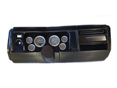 El Camino Instrument Cluster Panel, Carbon Fiber Finish, With Ultra-Lite Gauges, 1969