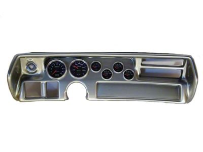 El Camino Instrument Cluster Panel, Sweep Style, Aluminum Finish, With Ultra-Lite Gauges, 1970-72