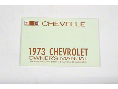 1973 Chevelle Owners Manual