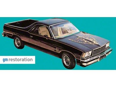 Royal Knight Decal Kit; Blue (79-83 El Camino)