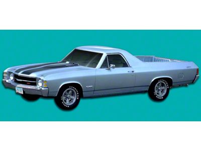 SP Stripe Kit; Silver (70-72 El Camino, Sprint)