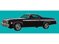 El Camino Ss Stripe Kits Complete, White, 1973-1977