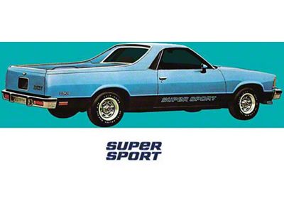 El Camino Super Sport Decal Set, Blue, 1978-1982