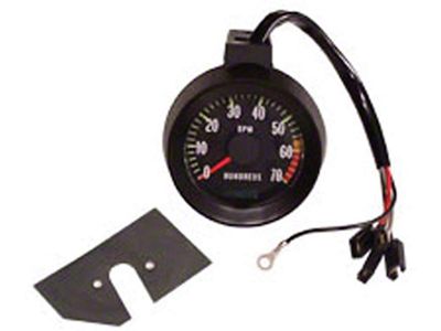 El Camino Tachometer, 5500 RPM Red Line, 1967