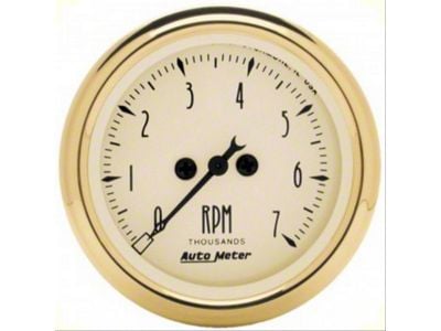 Auto Meter Golden Oldies Series 2-1/16-Inch In-Dash Tachometer; 0-7000 RPM