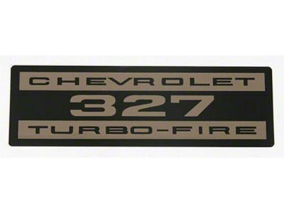 El Camino Valve Cover Decal, 327 Turbo-Fire, 1964-1968