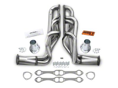 1-5/8-Inch 4-Tube Full Length Headers; Stainless Steel (59-60 283 V8 El Camino)