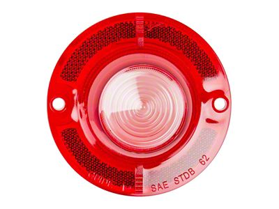 Back Up Light Lens; Red (1962 El Camino)