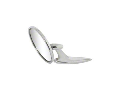 Exterior Door Mirrors with Bowtie Logo; Chrome (63-64 El Camino)