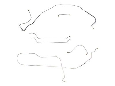 Manual Drum Brake Line Kit; OE Steel (1966 El Camino SS w/ Drum Brakes)