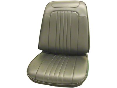 Front Bucket Seat Upholstery Kit; Madrid Black (71-72 El Camino)