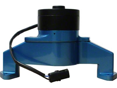 Electric Engine Water Pump; Aluminum; Blue Powder Coat; Fits BB Chevy Engines