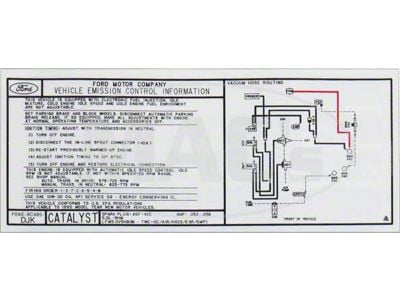 Emission Decal, 351-4V AT/MT Before 10-1 , Montego, 1970