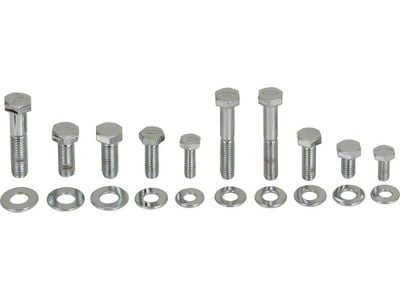 Engine Hardware Kit-Headers Small Block, Chrome