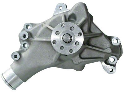 Engine Water Pump; Mechanical Long Style; High Flow Model; Satin; SB Chevy