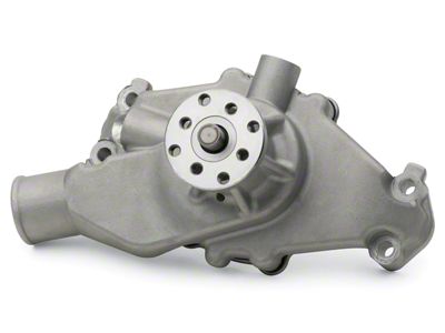 Engine Water Pump; Mechanical Short Style; High Flow Model; Satin; SB Chevy