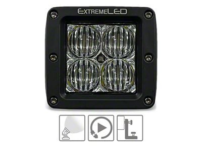 Extreme LED 3-Inch Extreme Series CREE LED Light Pod; Flood Beam (Universal; Some Adaptation May Be Required)