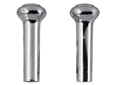 Door Lock Knob Set; Round Head; Chrome (68-70 Fairlane, Torino)