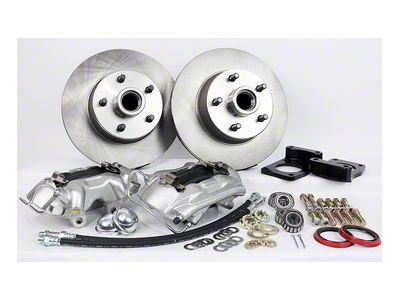 Master Power Brakes Legend Series Performance Front Disc Brake Conversion Kit; Silver Zinc Calipers (62-69 Fairlane, Torino)