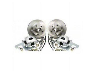 Master Power Brakes Legend Series Standard Front Disc Brake Conversion Kit; Silver Zinc Calipers (62-69 Fairlane, Torino)