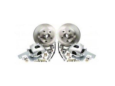 Master Power Brakes Legend Series Standard Front Disc Brake Conversion Kit; Silver Zinc Calipers (70-71 Fairlane, Torino)