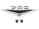 289 Front Fender Emblem; Chrome and Black (1965 Falcon, Falcon Sedan Delivery)