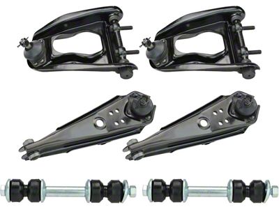 Front Upper and Lower Control Arms with Ball Joints and Front Sway Bar Links (64-65 Falcon)