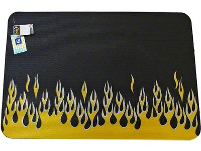 Fender Cover, Gripper, Flames, Yellow/Siver