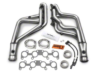 1-3/4-Inch 4-Tube Full Length Headers; Stainless Steel (66-67 Fairlane w/ Coyote 5.0 Swap)