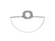 2-Spoke Steering Wheel Horn Ring; Argent (68-69 Fairlane, Torino)