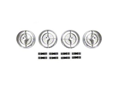 Air Conditioner Fan Register for Underdash Hang-On Unit; 4-Piece Set (63-65 Fairlane)