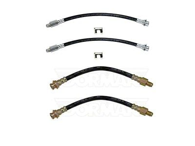 Fine Lines Complete Brake Hose Kit; Rubber (63-82 Corvette C2 & C3)