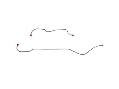 Fine Lines Rear Brake Line Kit; Stainless (53-55 Corvette C1)