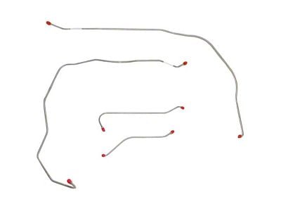 Fine Lines Front Brake Line Kit; Stainless (1955 Bel Air w/o Power Brakes)