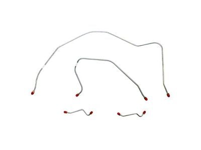 Fine Lines Front Brake Line Kit; Stainless (56-57 Bel Air w/ Manual Brakes)