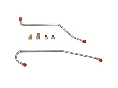 Fine Lines Fuel Pump to Carburetor Fuel Line; 2-Pieces; Steel (1957 283 V8 Bel Air w/ Fuel Injection)