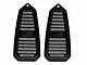 Billet Door Jamb Vents with FLAG logo; Black Anodized (67-69 Firebird)